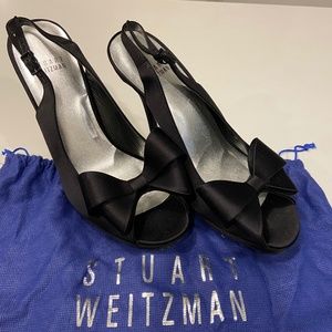 Stuart Weitzman Satin Slingback Sandals